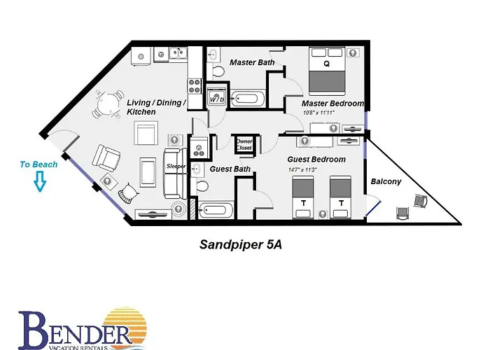 Sandpiper 5a Holiday home